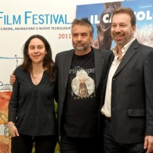 Future Film Festival 2011: Luc Besson accanto a Giulietta Fara e Oscar Cosulich, presenta Arthur 3 - La guerra dei due mondi
