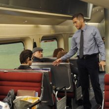 Michelle Monaghan con Jake Gyllenhaal in una scena del film The Source Code