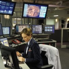 Vera Farmiga in una sequenza del film The Source Code, del 2011