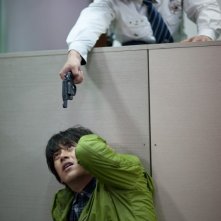 Una drammatica scena del film Haunters