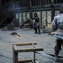 Una sequenza d'azione del film The Showdown