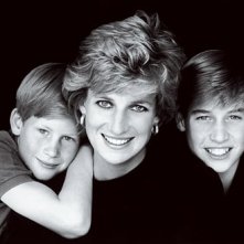 La Principessa Diana con i suoi due figli, Harry e William