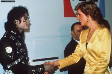 La Principessa Diana con Michael Jackson