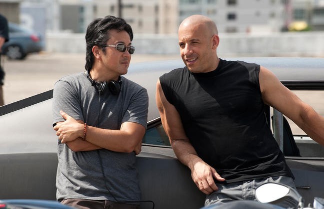 Vin Diesel con Justin Lin sul set di Fast & Furious 5
