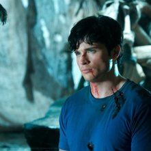 Clark (Tom Welling) guarda negli occhi Zod (Callum Blue) nell'episodio Dominion di Smallville