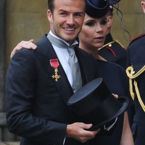 I Beckham al royal wedding del Principe William e Kate Middleton