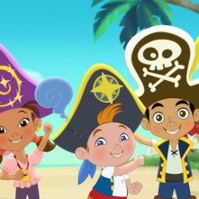 I simpatici protagonisti della serie animata Jake e i Pirati dell'Isola che non c'è