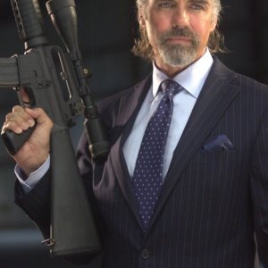Jeff Fahey in una scena del film Machete
