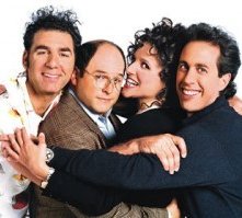 Un'immagine promozionale per la serie tv Seinfeld e i suoi protagonisti