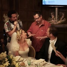 Kirsten Dunst discute con Lars Von Trier sul set di Melancholia