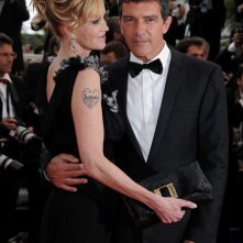Cannes 2011, serata inaugurale: Antonio Banderas insieme a Melanie Griffith sul red carpet
