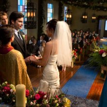 A. Mack, T. Welling, E. Durance e J. Hartley durante il matrimonio nell'episodio Finale di Smallville