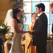 Allison Mack, Tom Welling, Erica Durance e Justin Hartley in: Finale di Smallville