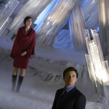 Clark (Tom Welling) e Lois (Erica Durance) nella Fortezza in: Prophecy di Smallville