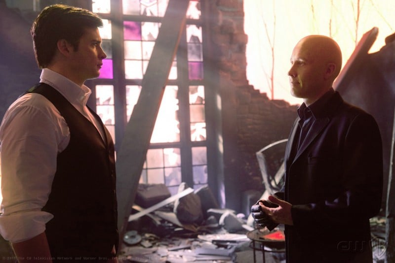 Tom Welling e Michael Rosenbaum nell'episodio Finale di Smallville