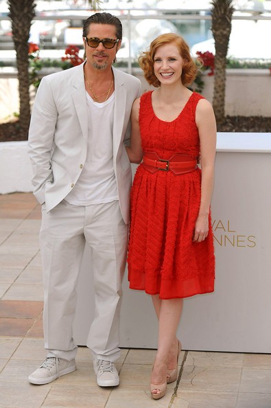 Cannes 2011 Brad Pitt E Jessica Chastain Presentano The Tree Of Life 203461