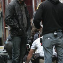 Jason Statham sul set del film Blitz
