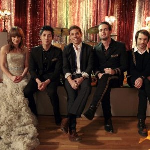 The Airborne Toxic Event sul set dell'episodio The Wrong Kiss Goodnight di Gossip Girl
