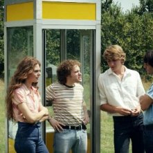 Francesco Mistichelli con Alan Cappelli e Matteo Ripaldi nel film-tv Notte prima degli esami '82