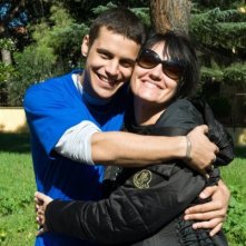 Cinzia Bomoll e Andrea Montovoli sul set di Balla con noi