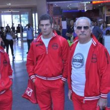 Enzo Casertano e Clemente Russo sul set del film Tatanka