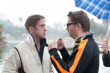 Ryan Gosling e Nicolas Winding Refn sul set del film Drive (2011)