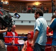 Sul set di Tatanka: nella foto Enzo Casertano, Clemente Russo, Giuseppe Gagliardi