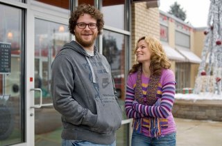 Seth Rogen ed Elizabeth Banks in un'immagine del film Zack and Miri