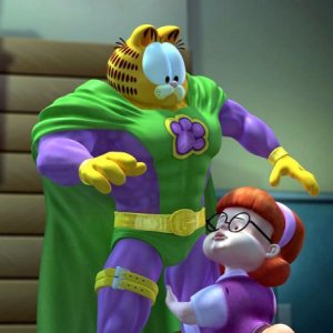 Garzooka in una scena tenera di Garfield il supergatto