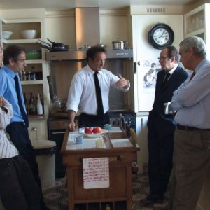 Al centro, Vincent Lindon nel film Pater di Alain Cavalier (2011)