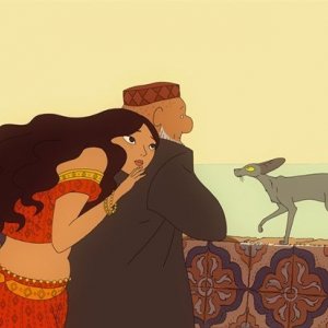 Zlabya e il rabbino in Le chat du rabbin