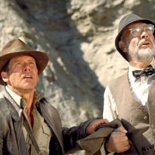 Harrison Ford  e Sean Connery in una scena di indiana Jones e l'ultima crociata