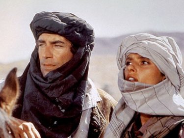 Timothy Dalton and Maryam d'Abo in a scene from the film Agent 007, danger zone