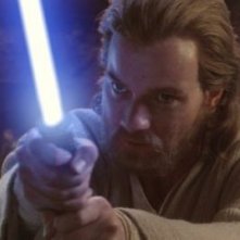 Ewan McGregor in una scena di Star Wars ep. II