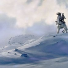 Una scena ambientata sul pianeta Hoth de L'impero colpisce ancora