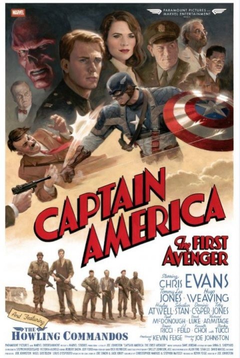 Nuovo Poster Retro Per Captain America Il Primo Vendicatore 206326
