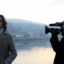 Una immagine dal set del documentario Il pezzo mancante