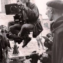 Franco Pistoni con Annaud sul set de Il Nome della Rosa