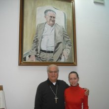 Nadejda Avrionova sul set di Don Pierino, con l'attore protagonista Fernando Autero