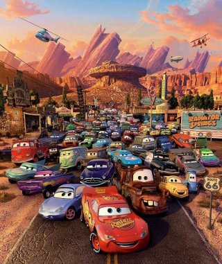 Le protagoniste a quattro ruote del film Cars 2