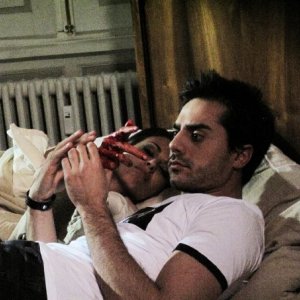 Susanne Ripli con Giuseppe Soleri in una scena del film Ubaldo Terzani Horror Show