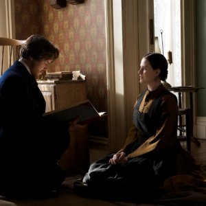 James McAvoy ed Evan Rachel Wood in una scena di The Conspirator, 2011