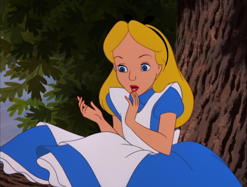 Una scena di Alice nel Paese delle Meraviglie