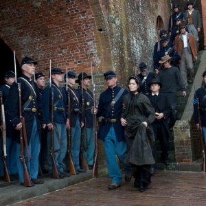 Robin Wright in una sequenza del film The Conspirator