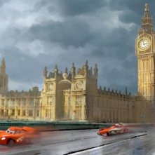Cars 2: il concept art della scena a Londra