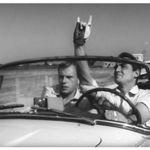 Jean-Louis Trintignant e Vittorio Gassman ne Il sorpasso