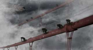 L'alba del pianeta delle scimmie: una cupa sequenza del film.