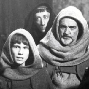 Franco Pistoni, Christian Slater e Sean Connery ne Il nome della rosa