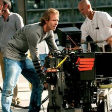 Il regista Michael Bay sul set del film Transformers 3