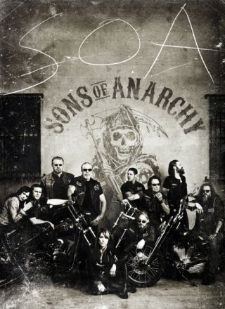 Un poster della stagione 4 di Sons of Anarchy